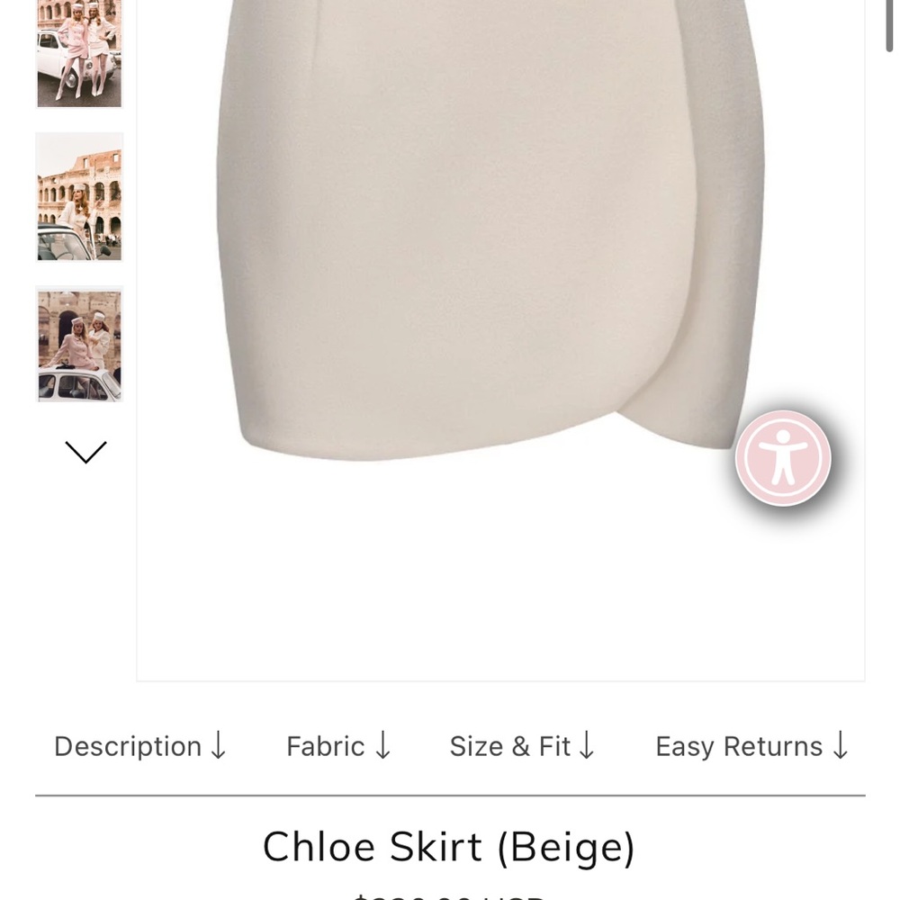 Nana Jacqueline Tan Cream Mini Wrap Skirt